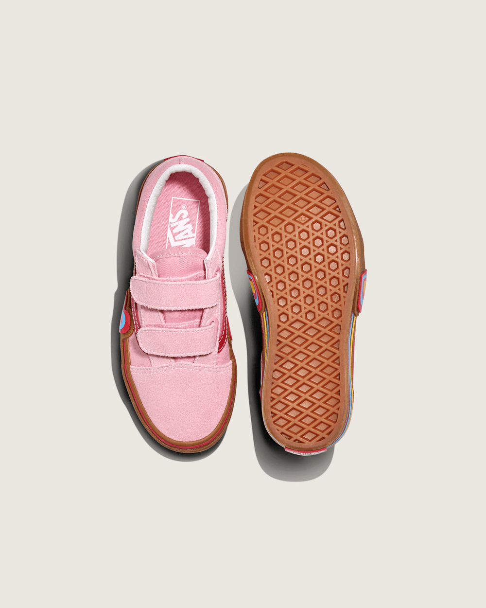Kids Vans Little Kids Old Skool V Shoe in Gum Pink