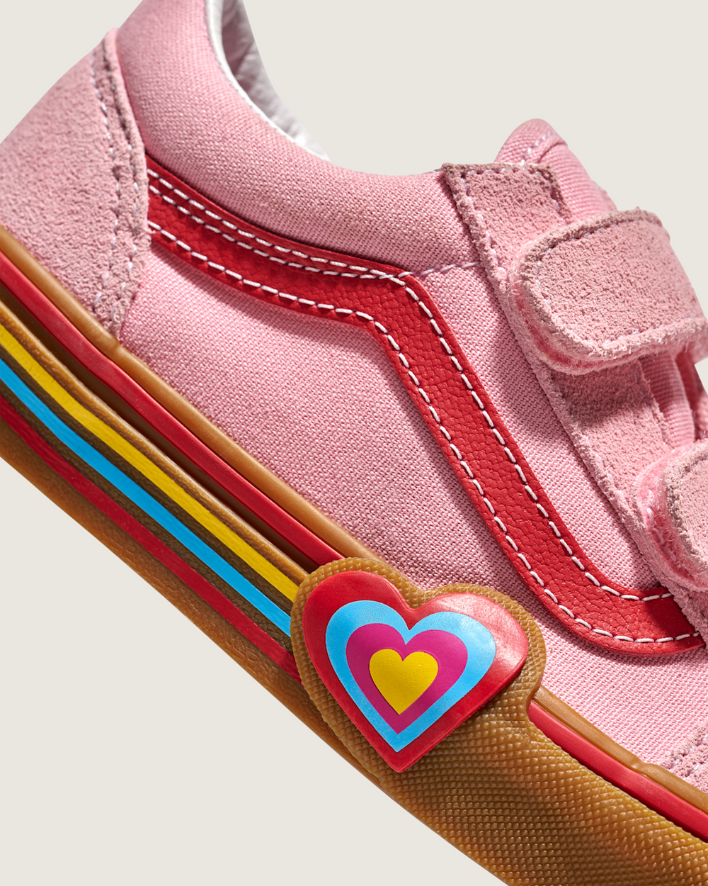 Kids Vans Little Kids Old Skool V Shoe in Gum Pink