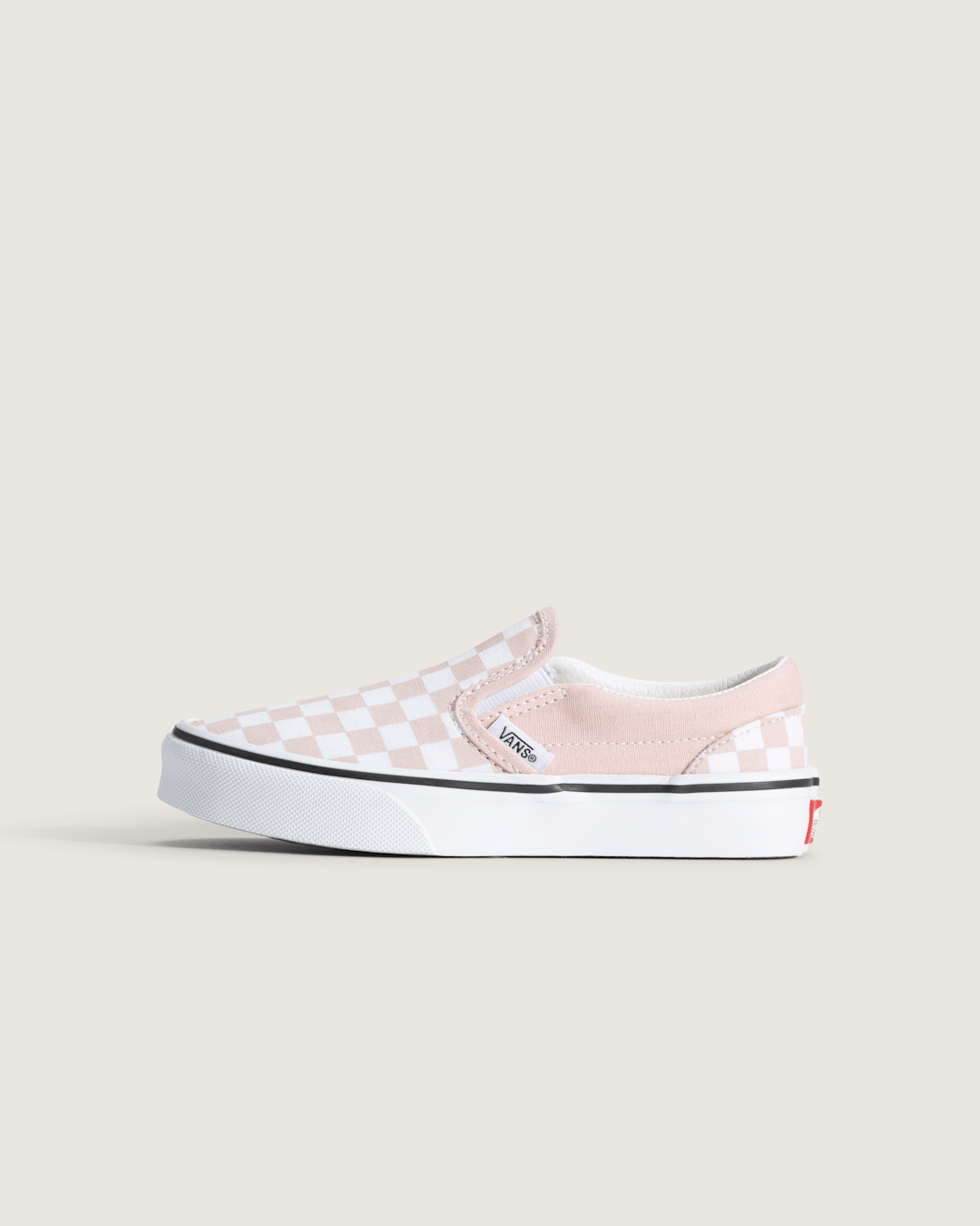 Kids Vans Little Kids Classic Slip-On Checkerboard Shoe in Checkerboard Sepia Rose Pink