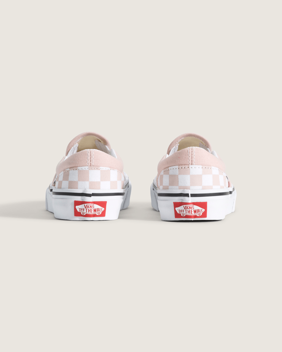 Kids Vans Little Kids Classic Slip-On Checkerboard Shoe in Checkerboard Sepia Rose Pink