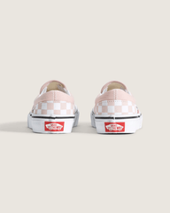 Kids Vans Little Kids Classic Slip-On Checkerboard Shoe in Checkerboard Sepia Rose Pink