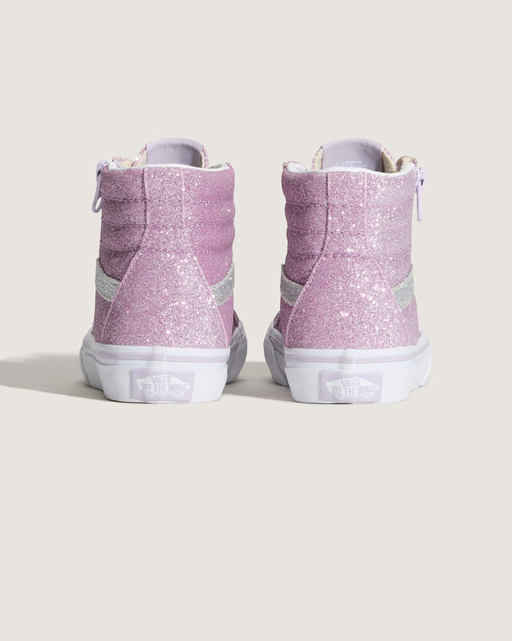 Kids Vans Little Kids Sk8-Hi Side Zip Shoe in Glitter Lilac Mist Purple
