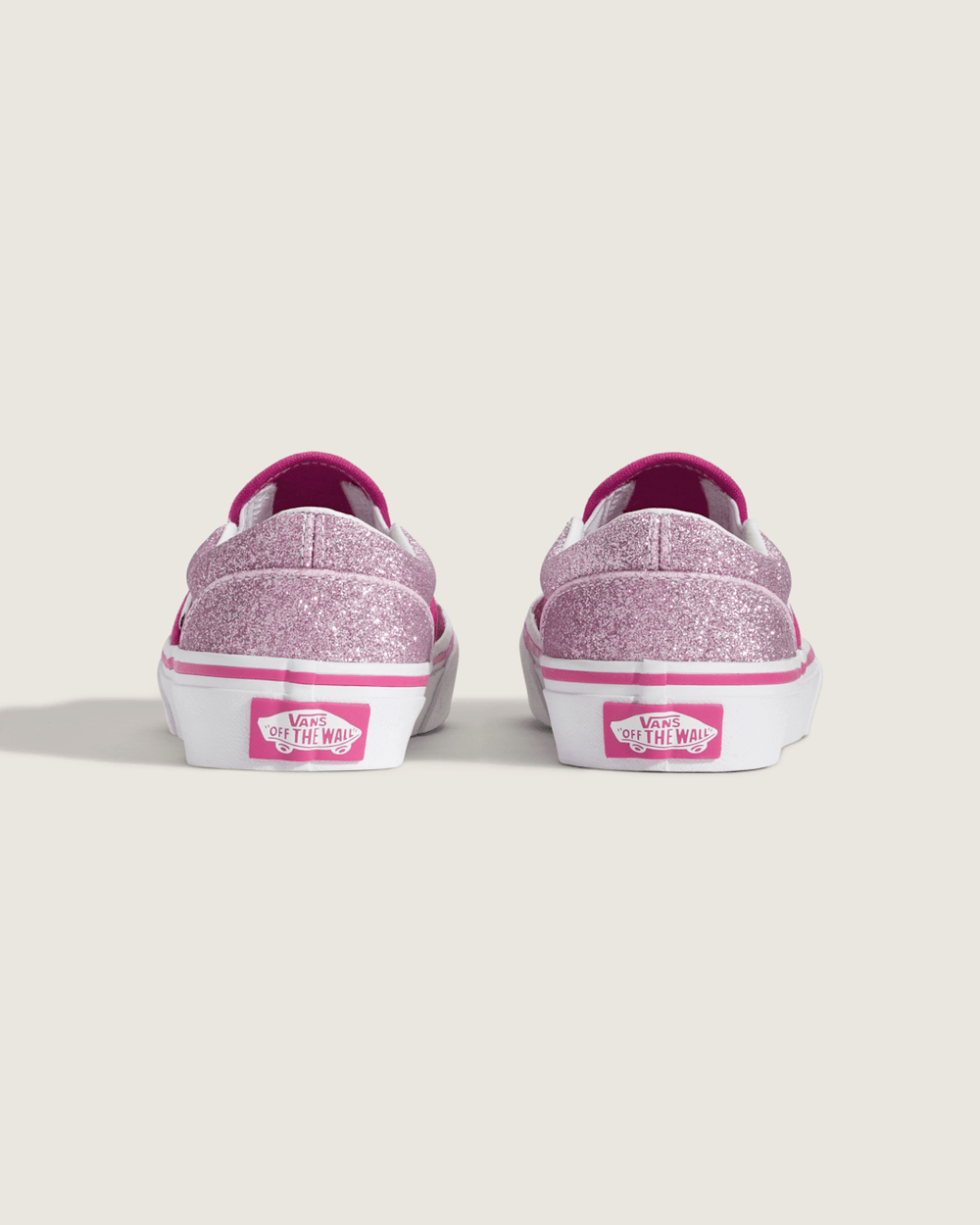 Kids Vans Little Kids Classic Slip-On Shoe in Glitter Raspberry Rose Pink