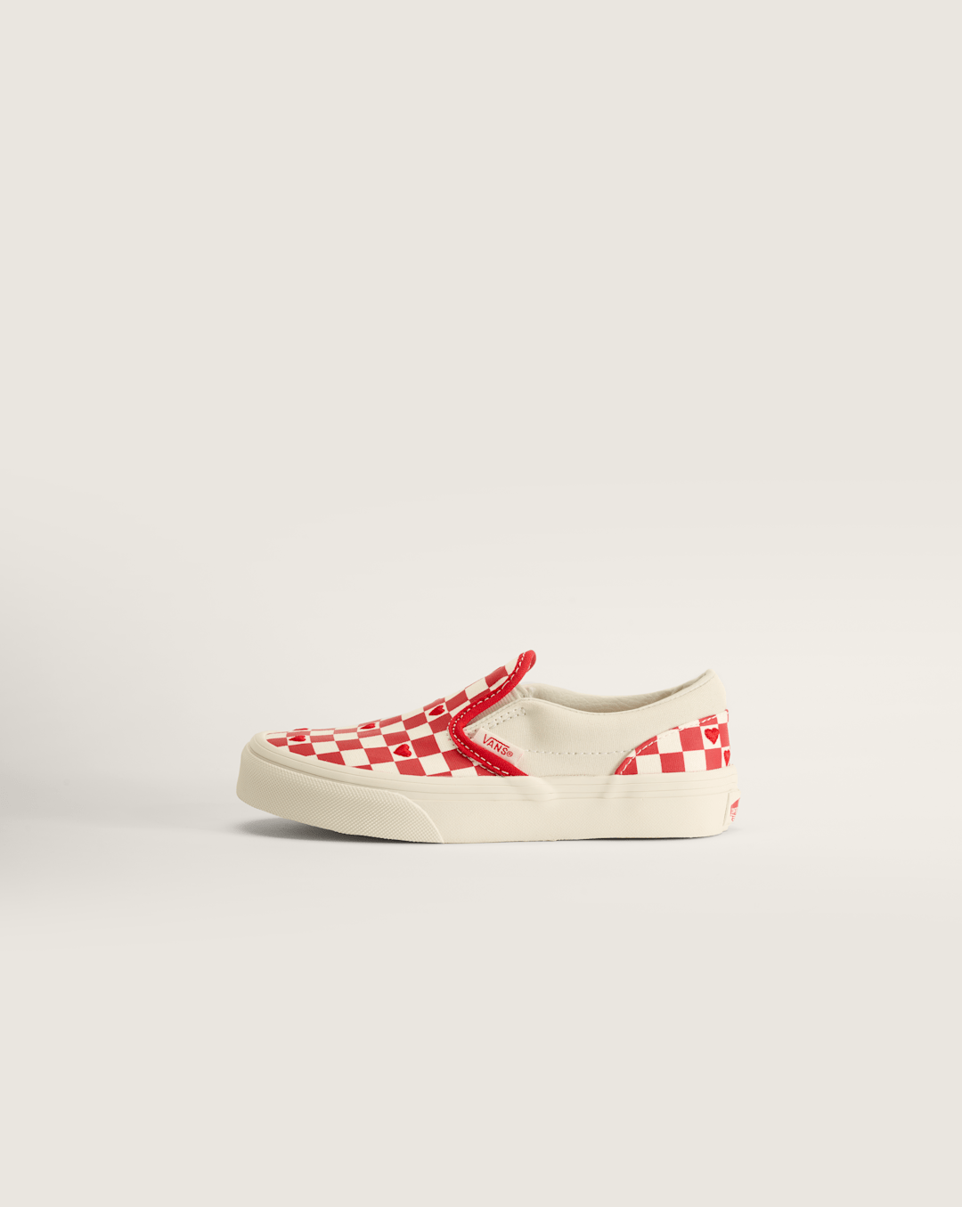 Kids Vans Little Kids Classic Slip-On Checkerboard Shoe in Checkerboard Racing Red / True White