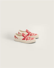 Kids Vans Little Kids Classic Slip-On Checkerboard Shoe in Checkerboard Racing Red / True White