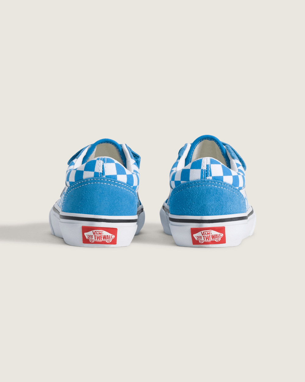 Kids Vans Little Kids Old Skool V Checkerboard Shoe in Checkerboard Bright Azure Blue