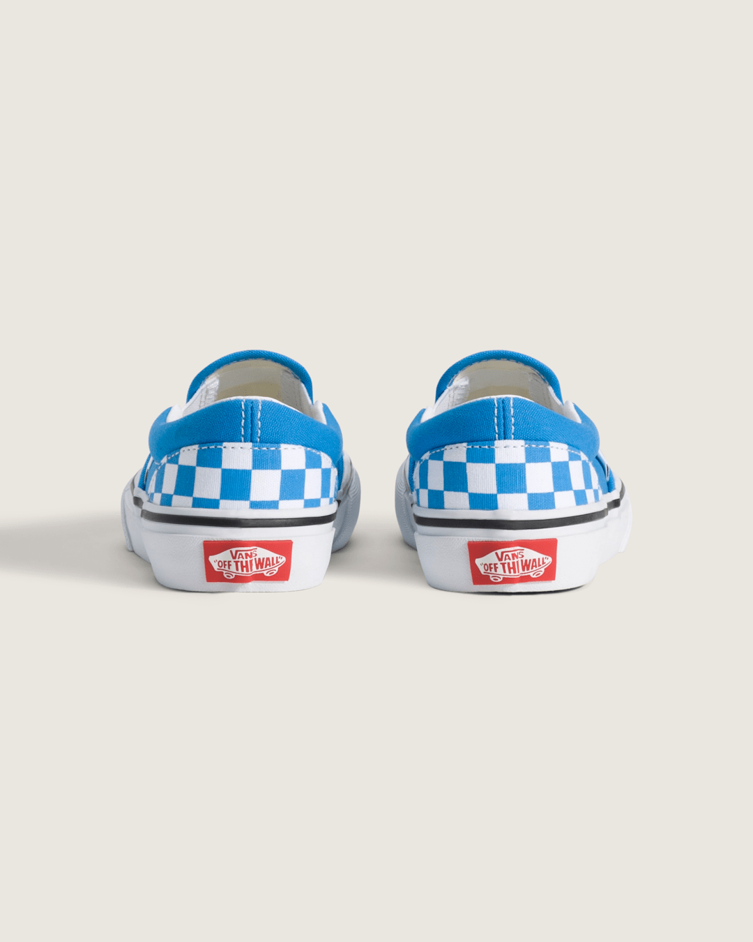 Kids Vans Little Kids Classic Slip-On Checkerboard Shoe in Checkerboard Bright Azure Blue