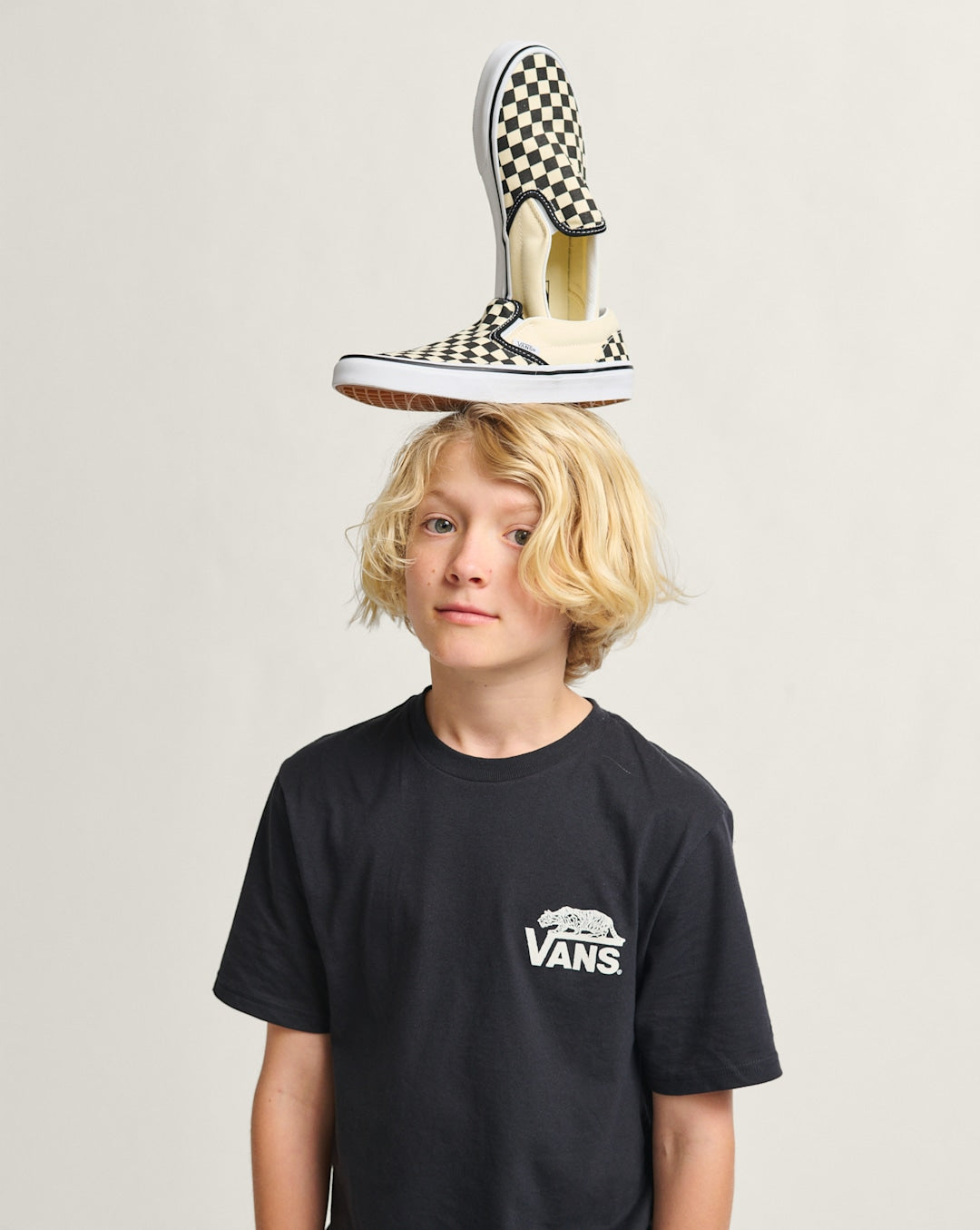 Kids Vans Kids Classic Checkerboard Slip-On Black/White Shoes