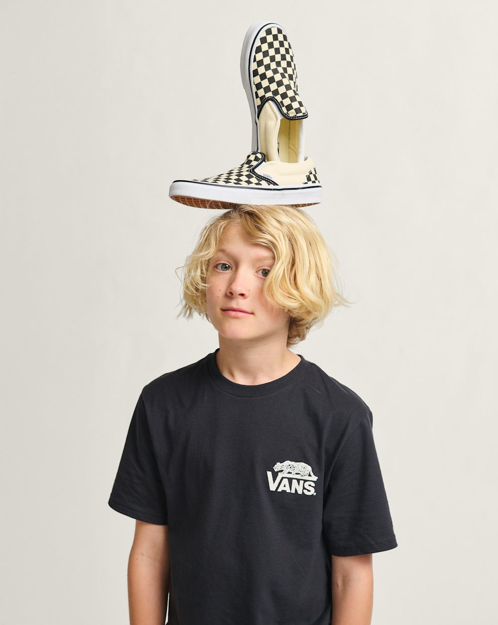 Kids Vans Kids Classic Checkerboard Slip-On Black/White Shoes