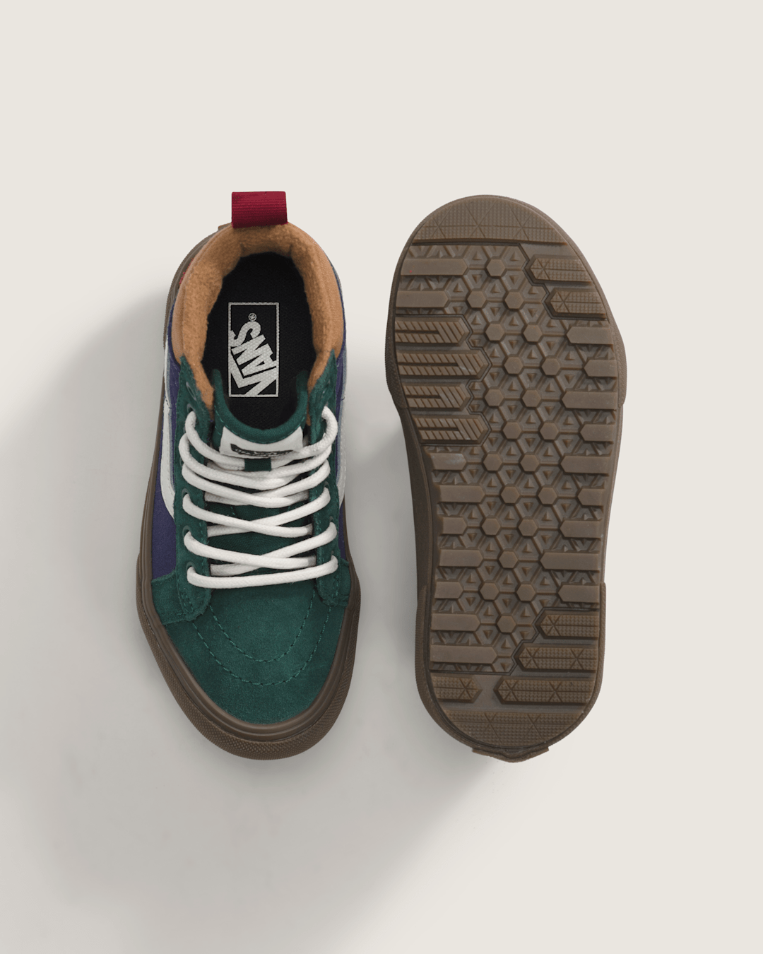 Kids|Sale Vans Little Kids Sk8-Hi Water Resistant Gum Shoe in Blue / Green