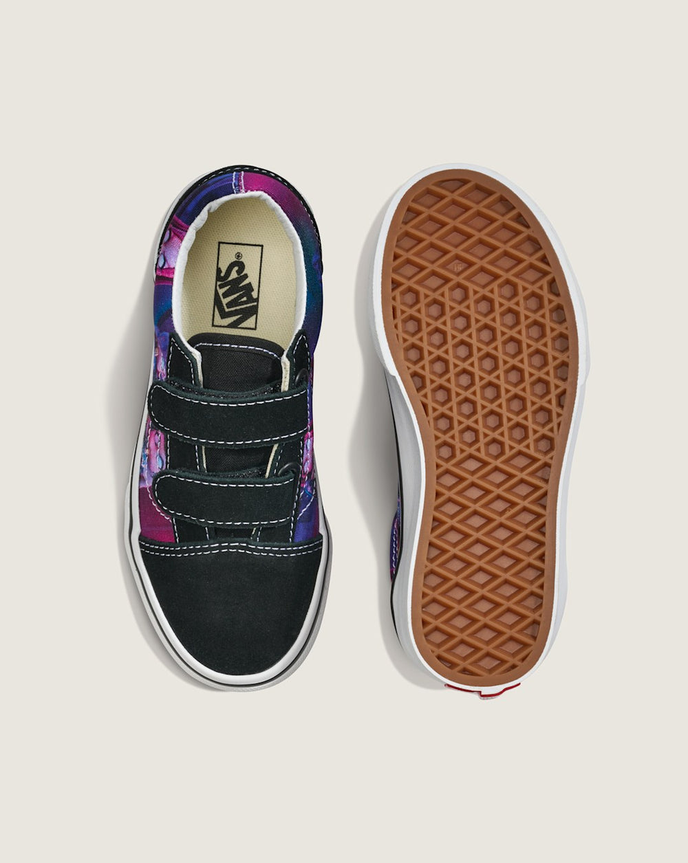 Kids Vans KPop Demon Hunters x Vans Little Kids Old Skool V Shoe in Kpop Demon Hunters Purple