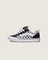 Kids Vans Little Kids Knu Skool Checkerboard Shoe in Checkerboard Black / True White