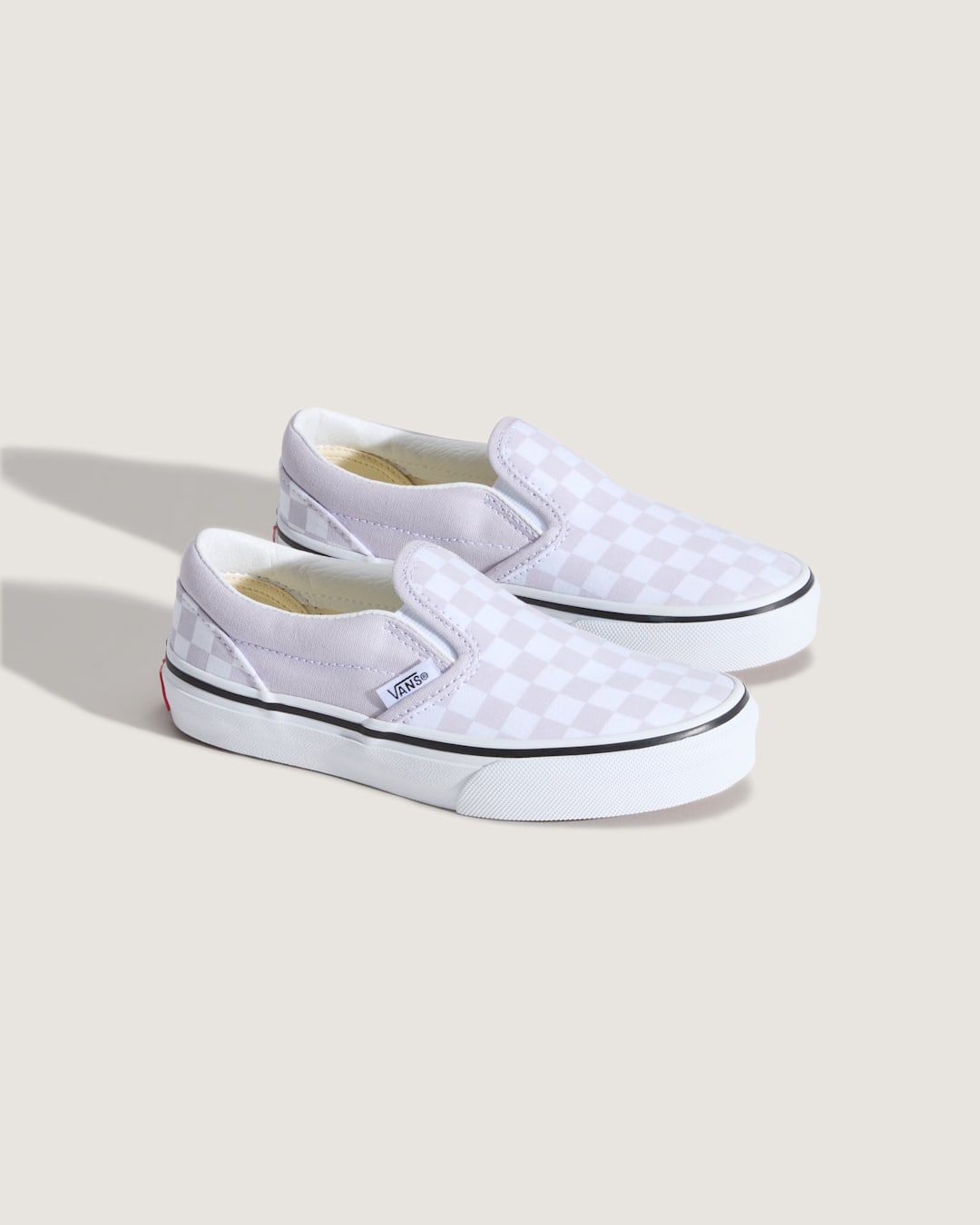 Kids Vans Little Kids Classic Slip-On Checkerboard Shoe in Checkerboard Lilac Mist Purple