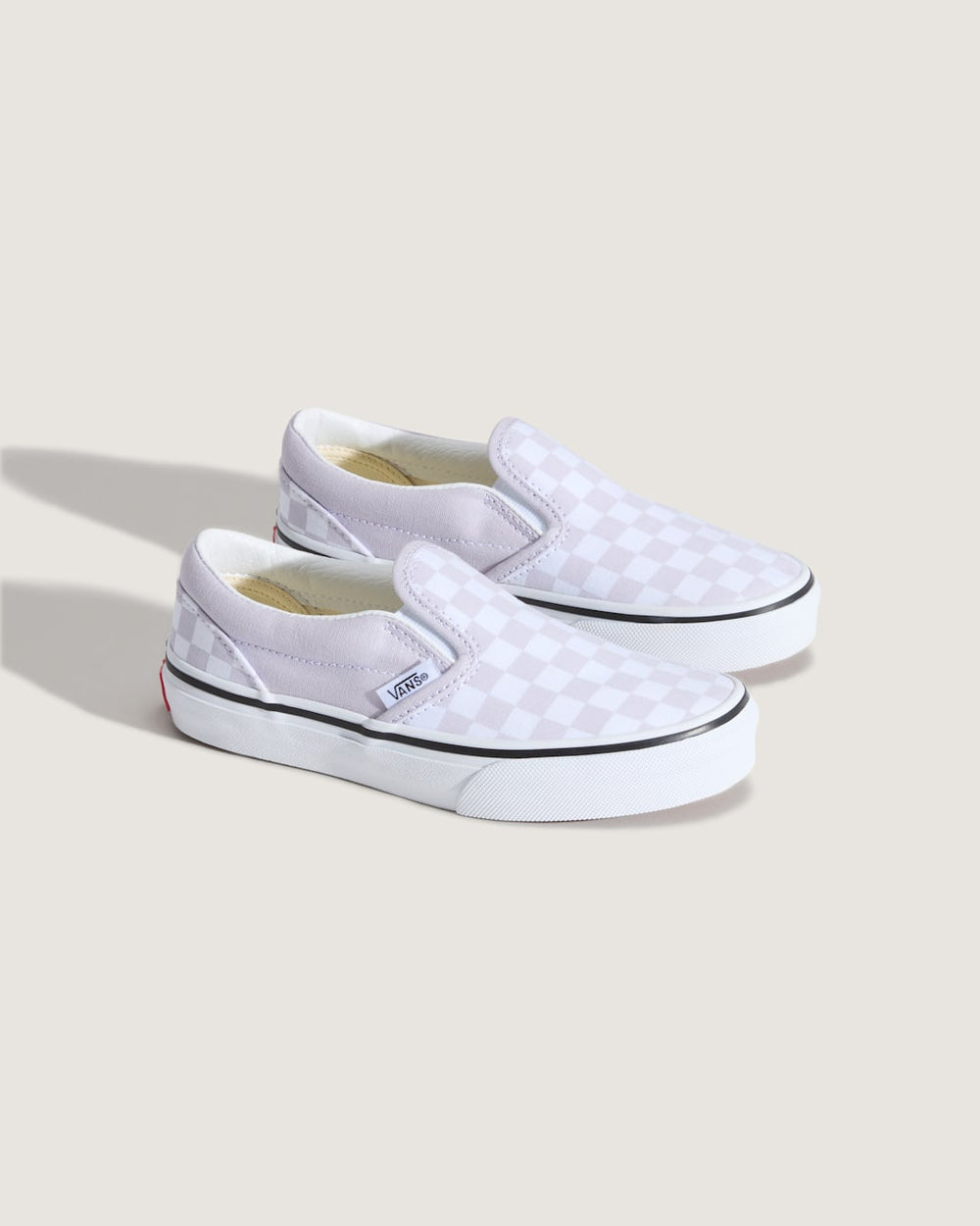 Kids Vans Little Kids Classic Slip-On Checkerboard Shoe in Checkerboard Lilac Mist Purple