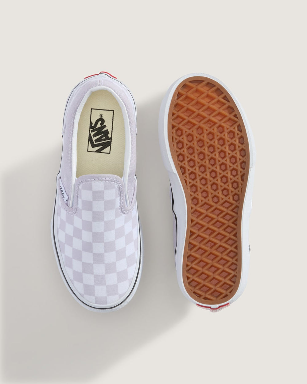 Kids Vans Little Kids Classic Slip-On Checkerboard Shoe in Checkerboard Lilac Mist Purple