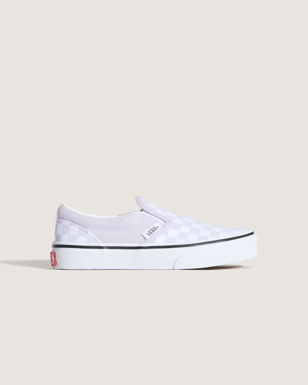 Kids Vans Little Kids Classic Slip-On Checkerboard Shoe in Checkerboard Lilac Mist Purple