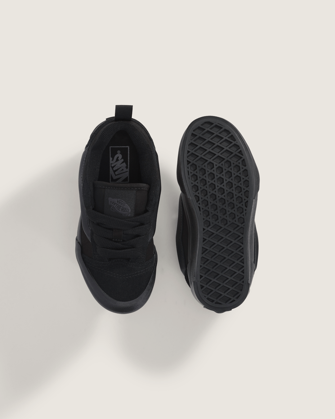 Kids Vans Little Kids Knu Skool Shoe in Triple Black