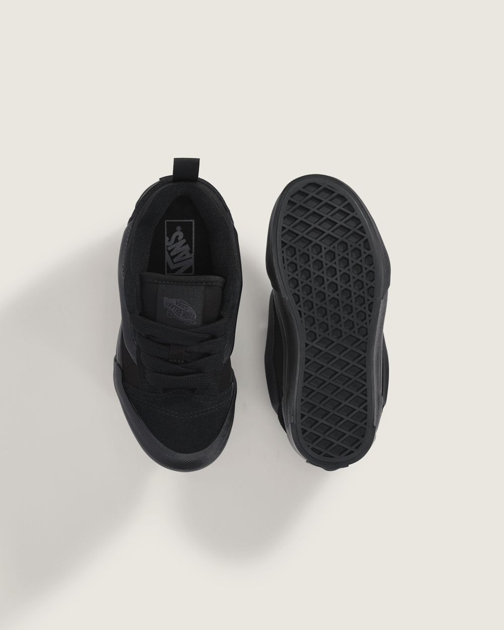Kids Vans Little Kids Knu Skool Shoe in Triple Black