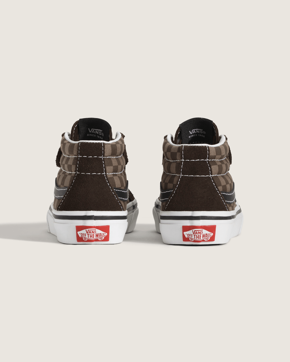 Kids Vans Little Kids' Sk8-Mid V Checkerboard Shoe in Checkerboard Brown