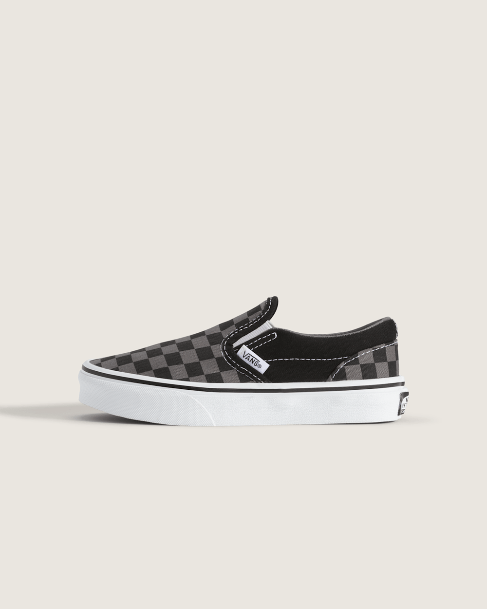 Kids Vans Kids Classic Checkerboard Slip-On Black/Pewter Shoes