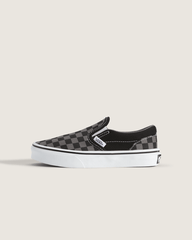 Kids Vans Kids Classic Checkerboard Slip-On Black/Pewter Shoes