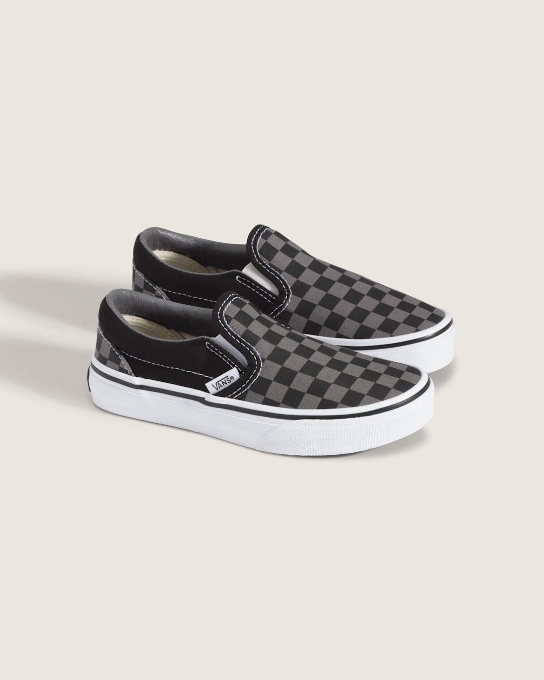 Kids Vans Kids Classic Checkerboard Slip-On Black/Pewter Shoes