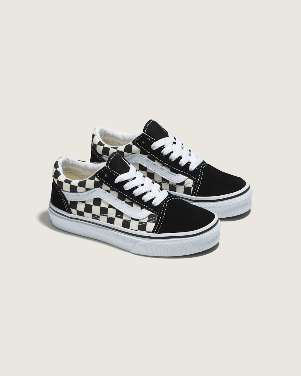 Kids Vans Kids Old Skool Primary Check Black/White Shoes