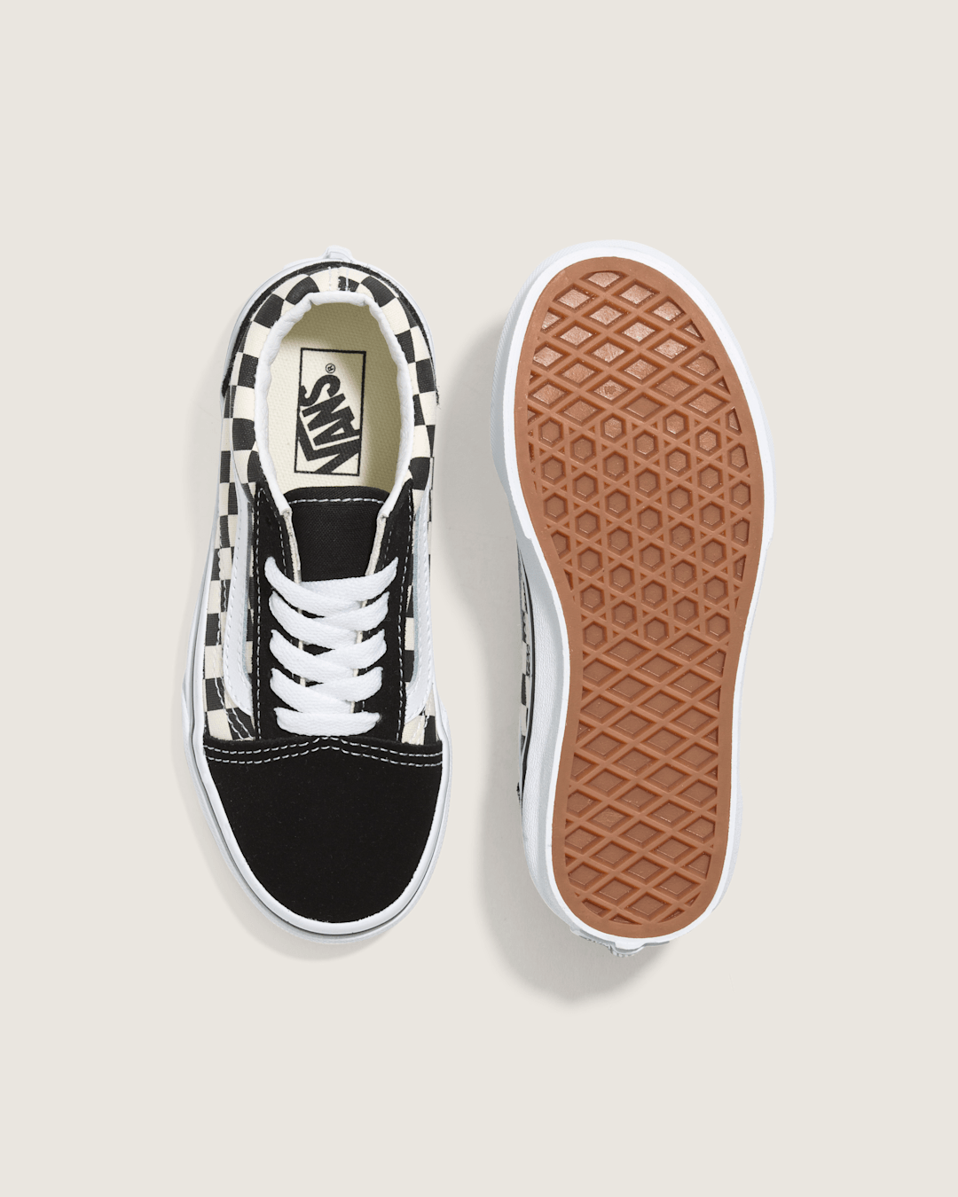 Kids Vans Kids Old Skool Primary Check Black/White Shoes