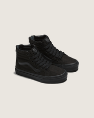 Kids Vans Little Kids Sk8-Hi Zip Checkerboard Shoe in Checkerboard Black / Black