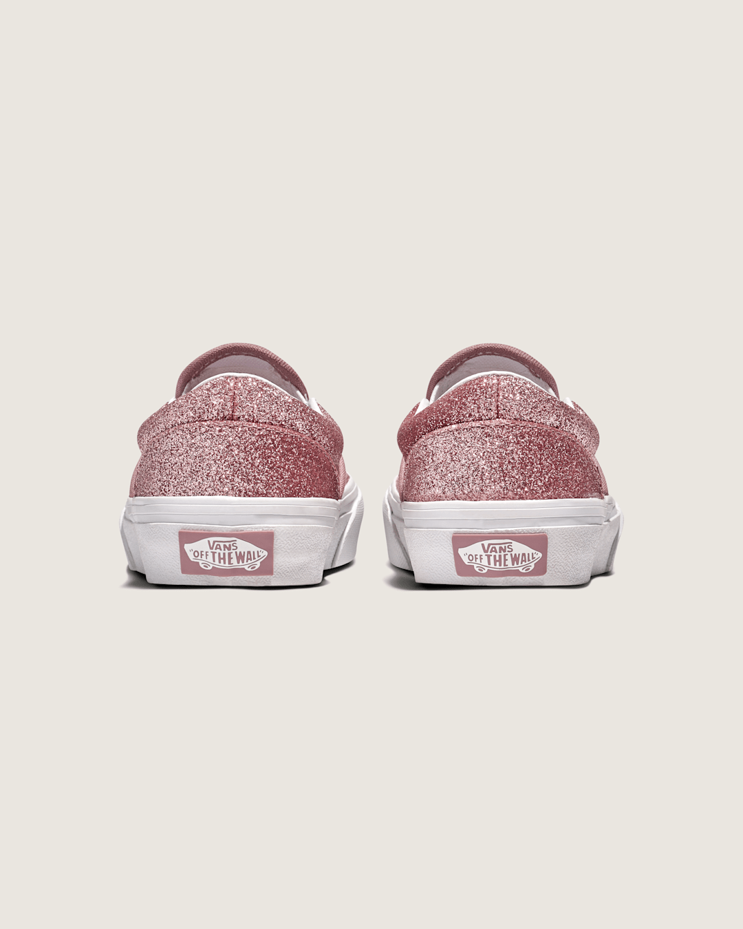 Kids Vans Little Kids Classic Slip-On Shoe in Glitter Rose Gold Pink
