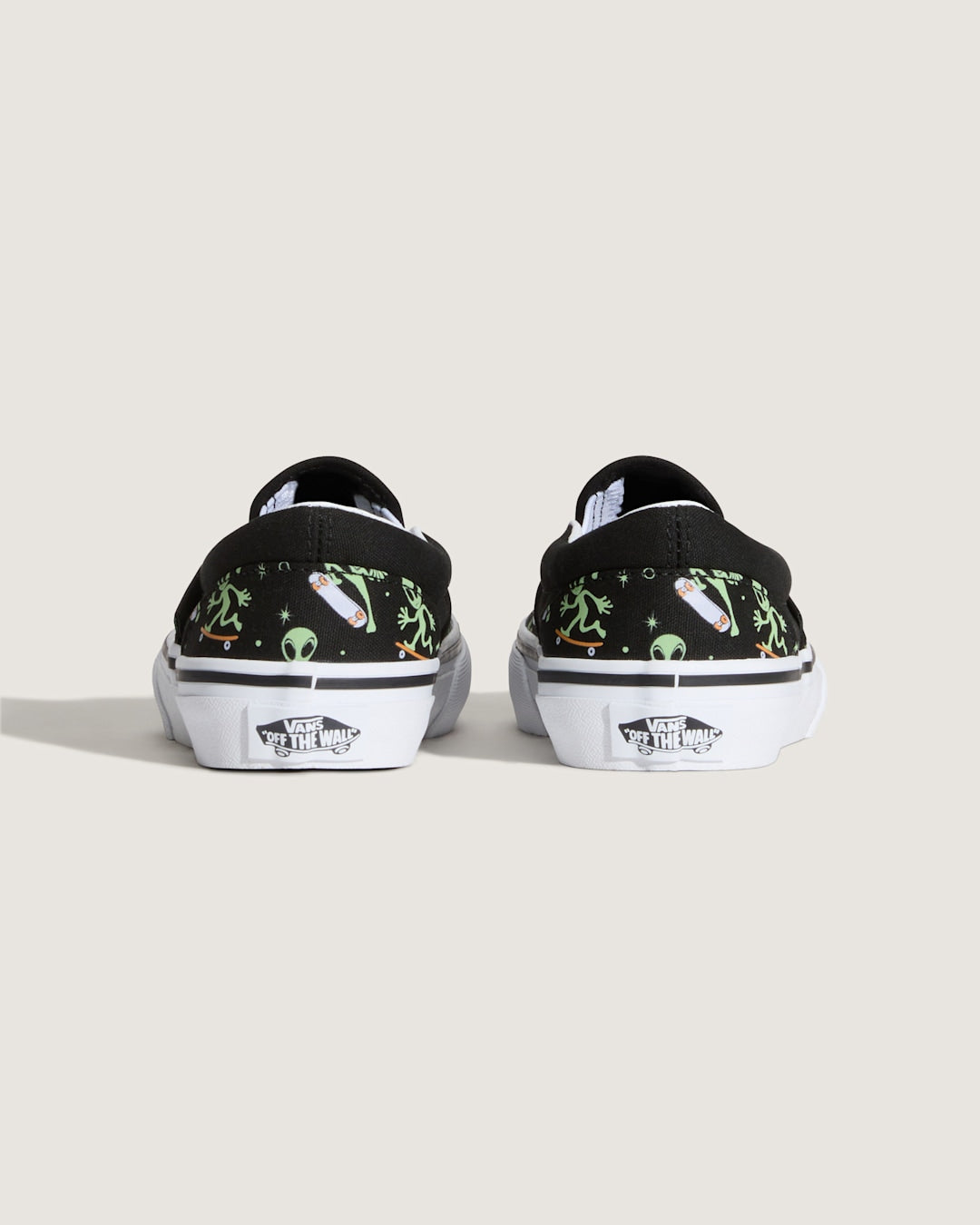 Kids Vans Little Kids Classic Slip-On Shoe in Black / Green