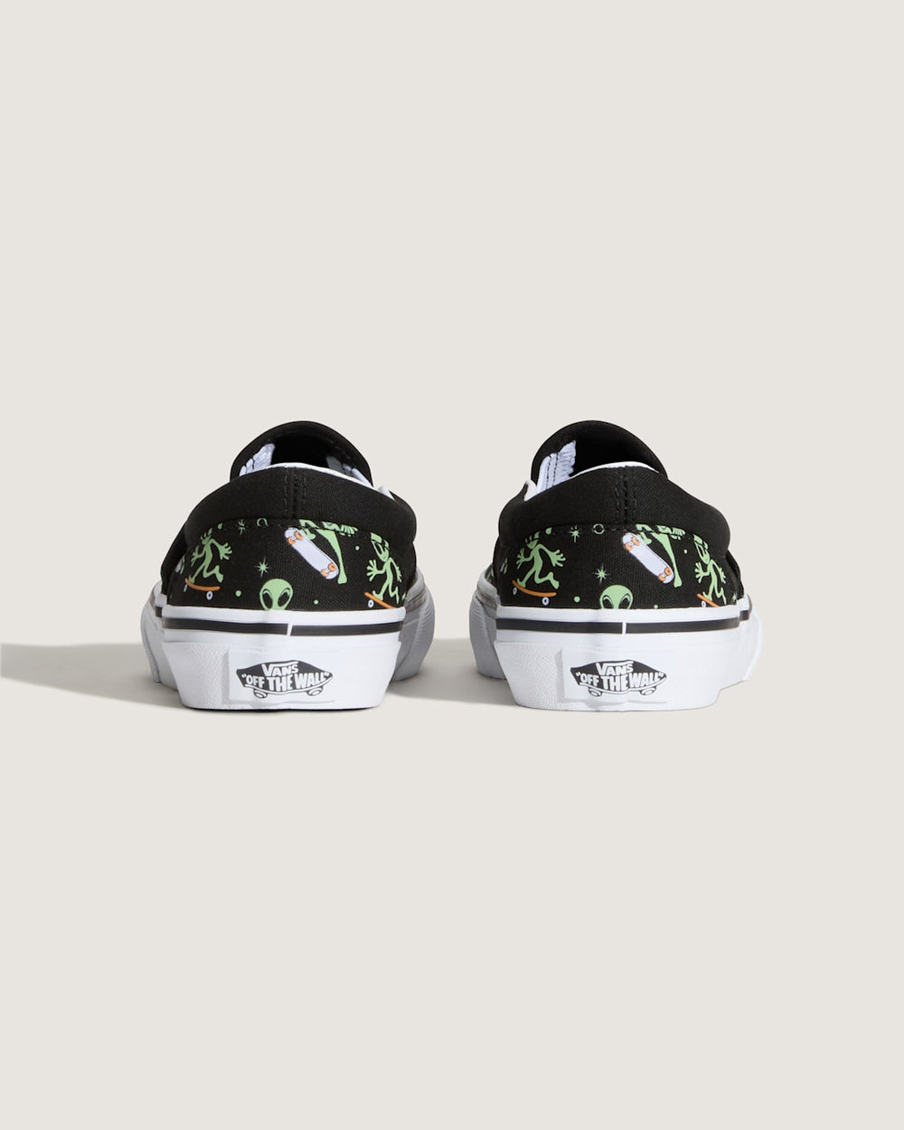 Kids Vans Little Kids Classic Slip-On Shoe in Black / Green