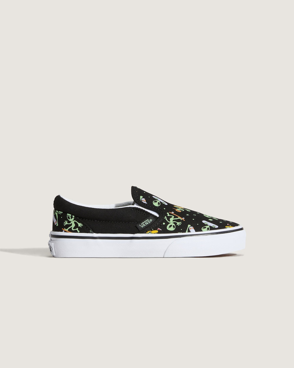 Kids Vans Little Kids Classic Slip-On Shoe in Black / Green