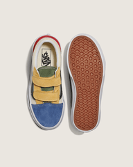 Kids Vans Little Kids Old Skool V Shoe in Red / Blue