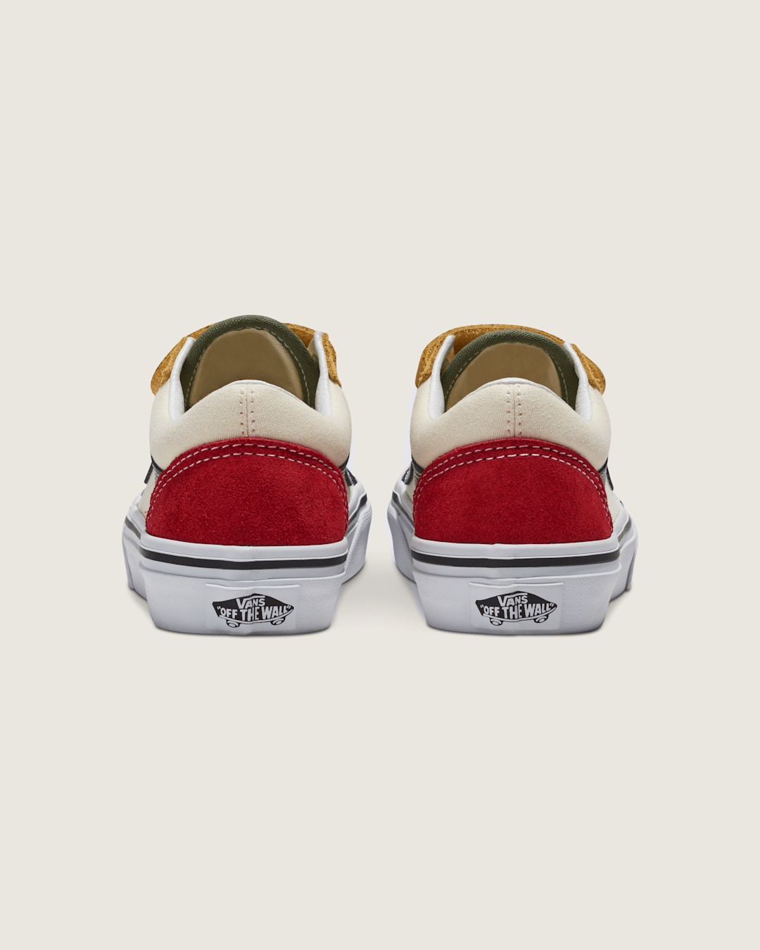 Kids Vans Little Kids Old Skool V Shoe in Red / Blue