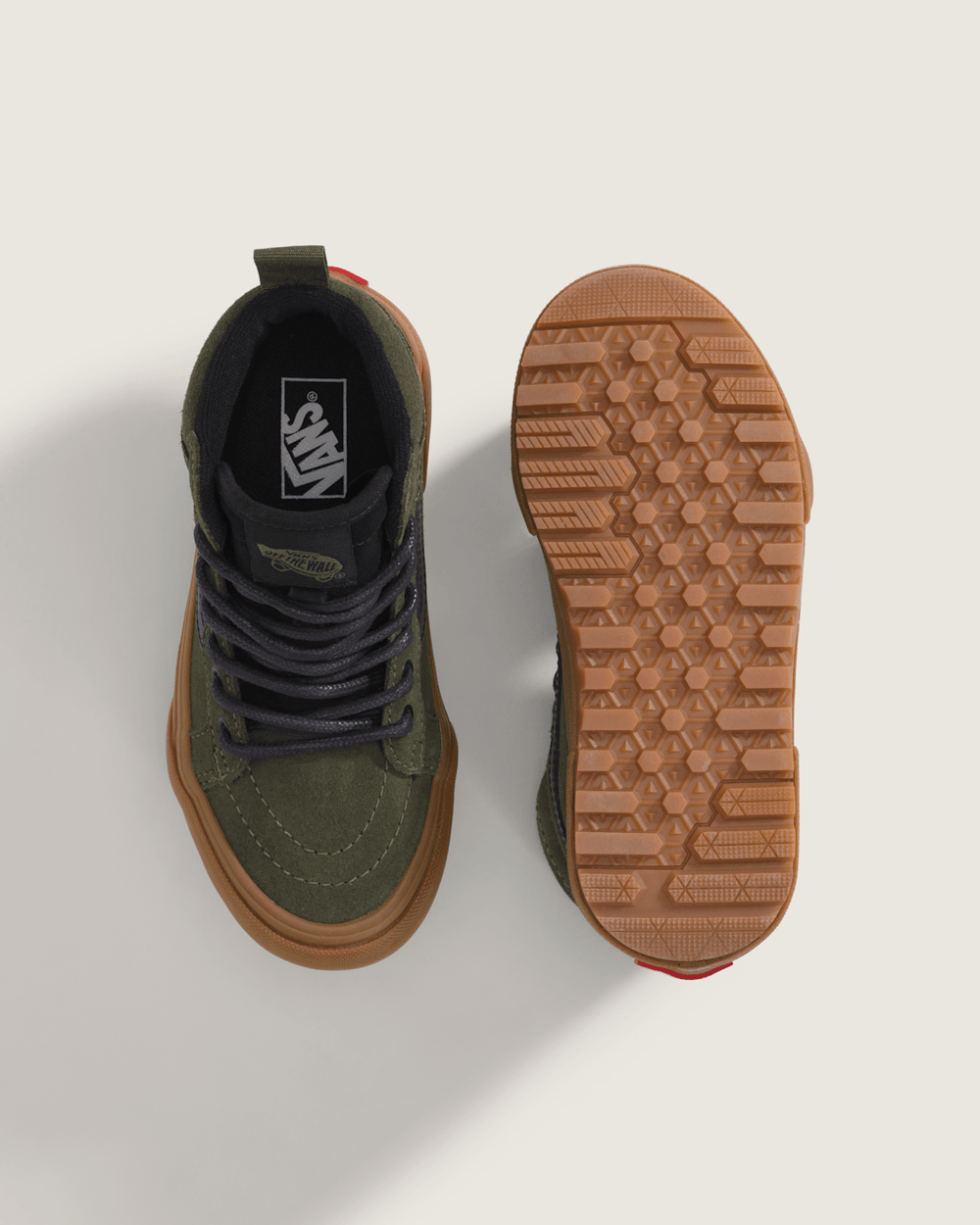 Kids|Sale Vans Little Kids Sk8-Hi Water Resistant Shoe in Grape Leaf Green / Gum