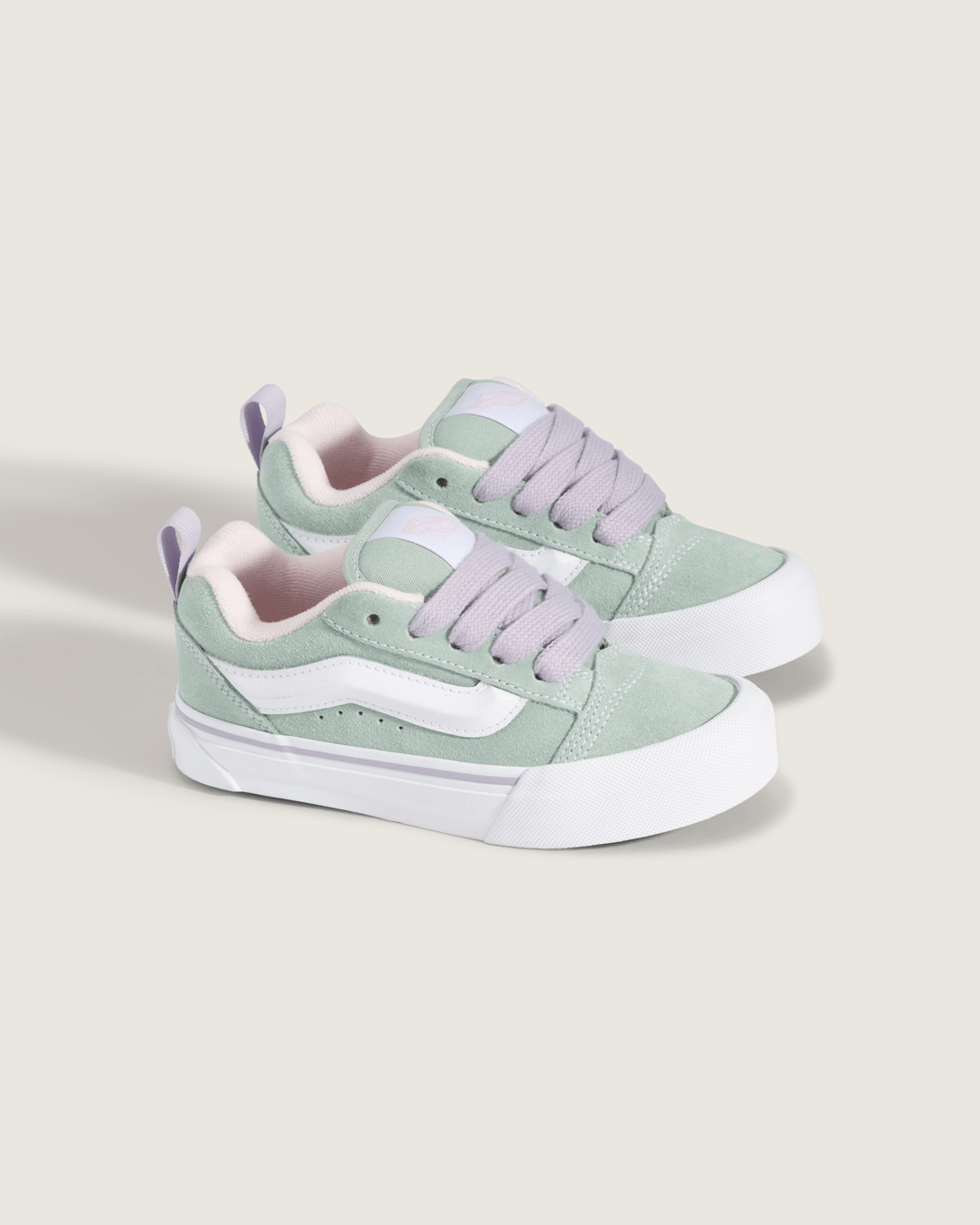 Kids|Sale Vans Little Kids Knu Skool Shoe in Grey / Olive Green