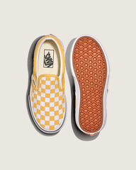 Kids|Sale Vans Little Kids Classic Slip-On Checkerboard Shoe in Banana Cream Yellow / White