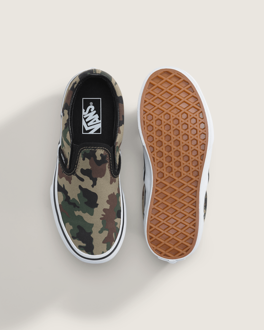 Kids|Sale Vans Little Kids Classic Slip-On Shoe in Camo Black / Green