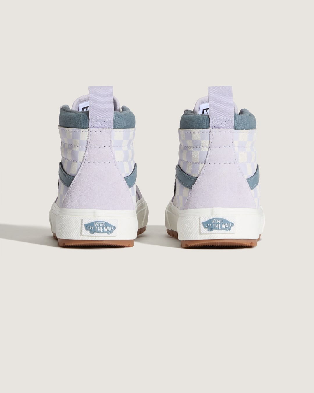 Kids|Sale Vans Little Kids Sk8-Hi Water Resistant Checkerboard Shoe in Lilac Mist Purple