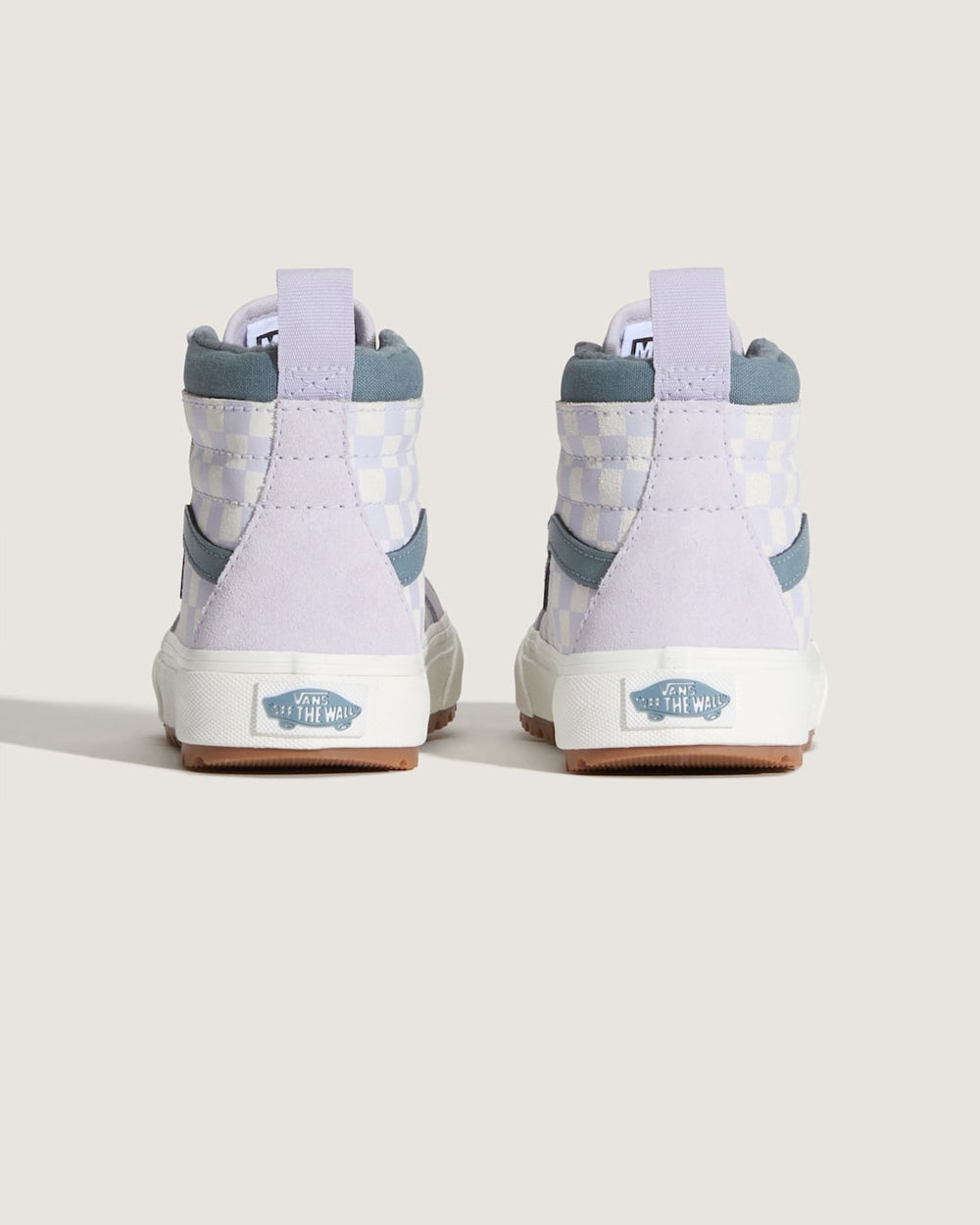 Kids|Sale Vans Little Kids Sk8-Hi Water Resistant Checkerboard Shoe in Lilac Mist Purple