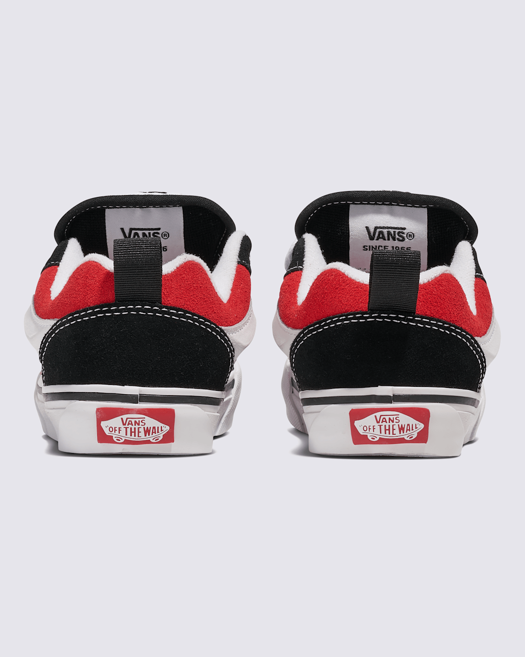Kids|Sale Vans Little Kids Knu Skool Shoe in Black / Racing Red