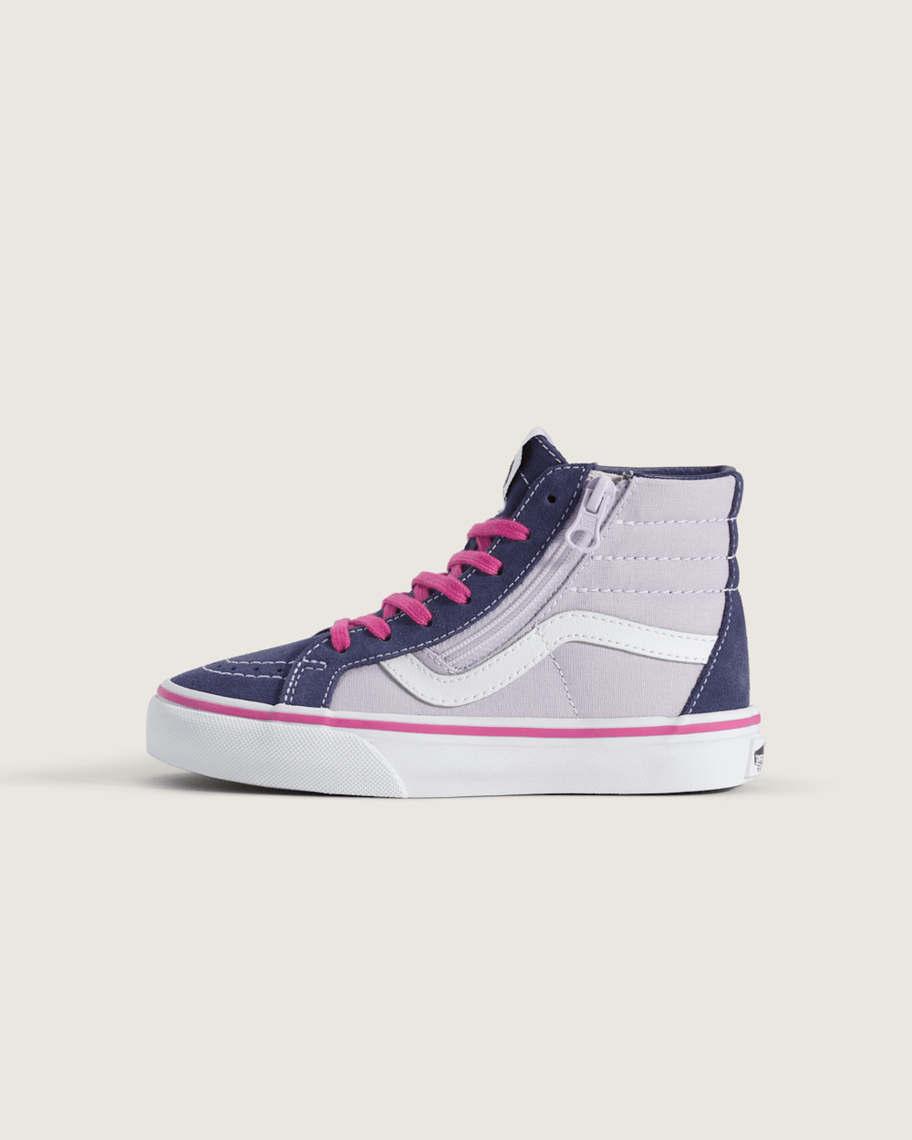 Kids|Sale Vans Little Kids Sk8-Hi Side Zip Shoe in Deep Twilight Blue / Lilac Mist