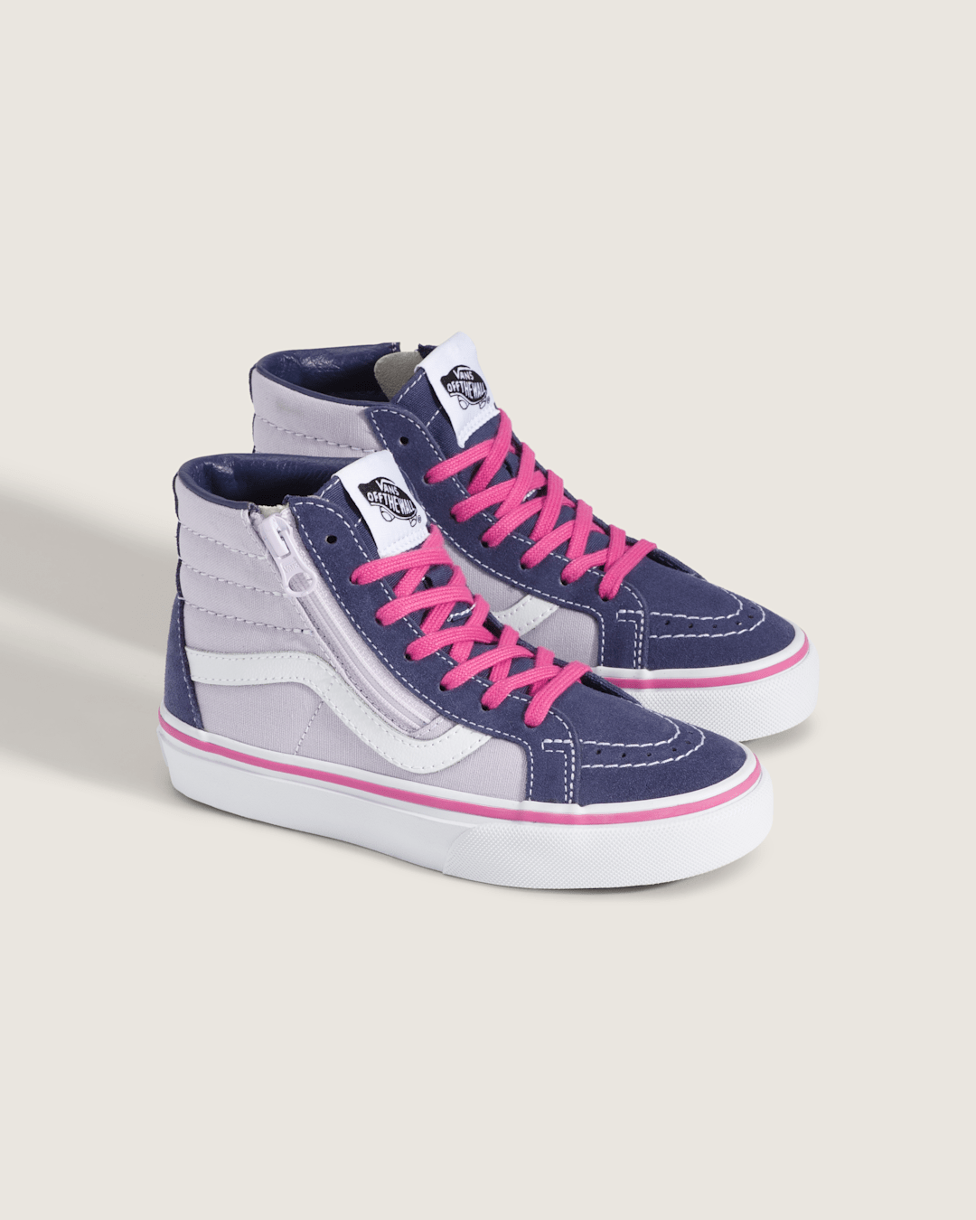 Kids|Sale Vans Little Kids Sk8-Hi Side Zip Shoe in Deep Twilight Blue / Lilac Mist
