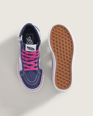 Kids|Sale Vans Little Kids Sk8-Hi Side Zip Shoe in Deep Twilight Blue / Lilac Mist
