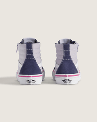Kids|Sale Vans Little Kids Sk8-Hi Side Zip Shoe in Deep Twilight Blue / Lilac Mist