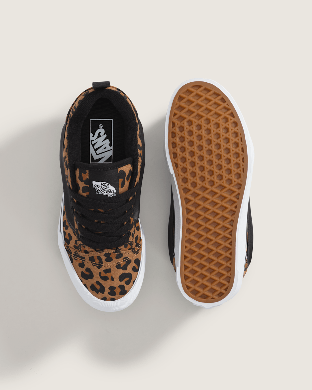 Kids|Sale Vans Little Kids Knu Skool Shoe in Leopard Brown / Black