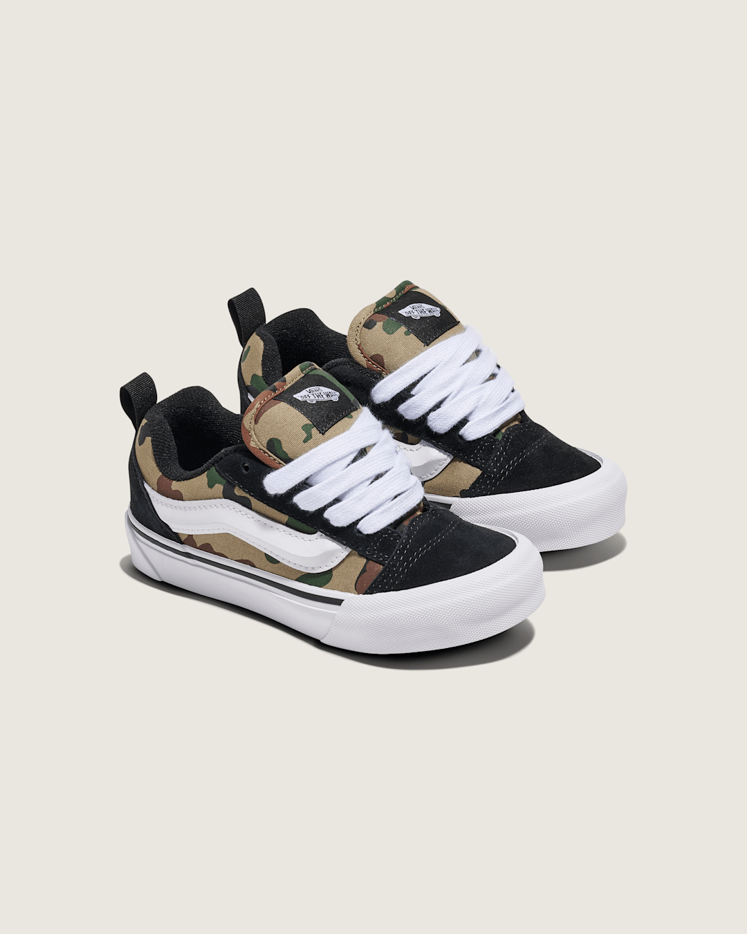Kids|Sale Vans Little Kids Knu Skool Shoe in Camo Jungle Green