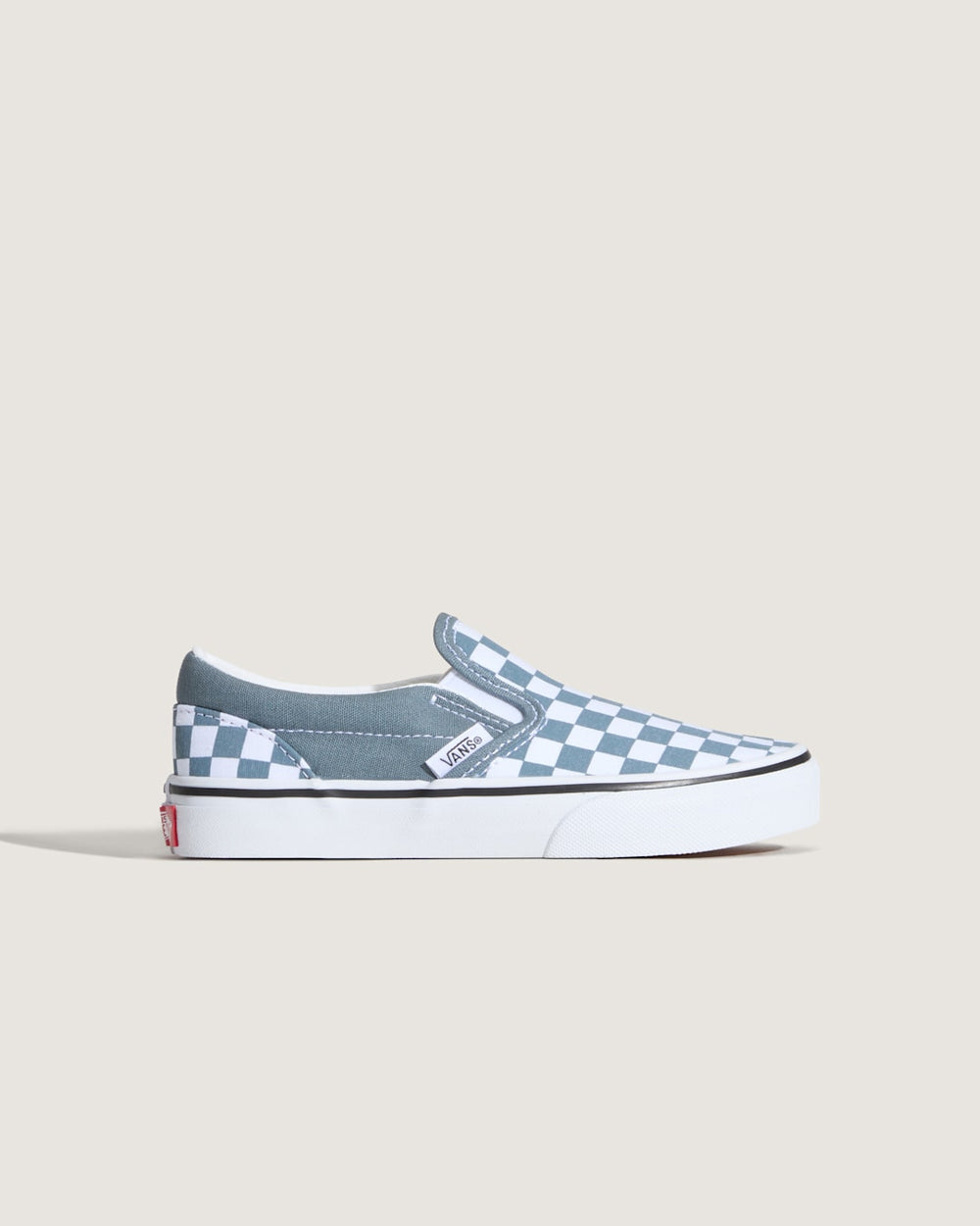 Kids|Sale Vans Little Kids Classic Slip-On Checkerboard Shoe in Checkerboard Stormy Weather Blue