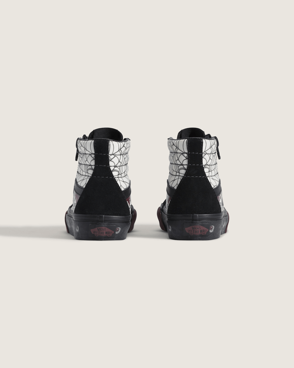Kids|Sale Vans Little Kids Sk8-Hi Side Zip Halloween Shoe in In the Shadows Black / Port Red